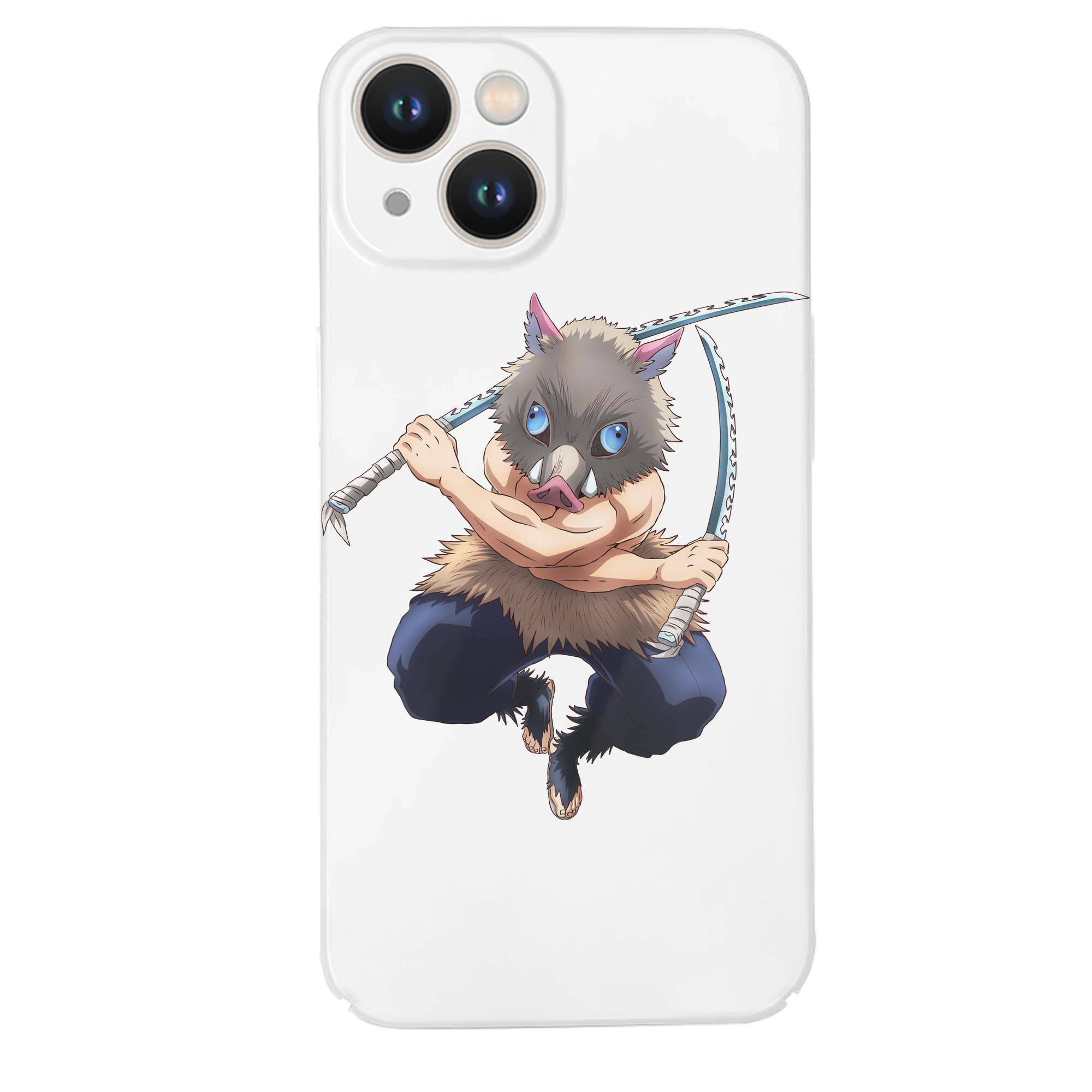 （画像用） 鬼滅の刃（きめつのやいば）嘴平 伊之助／はしびら いのすけ Hashibira Inosuke 【iPhone 14シリーズ対応】ハードケース